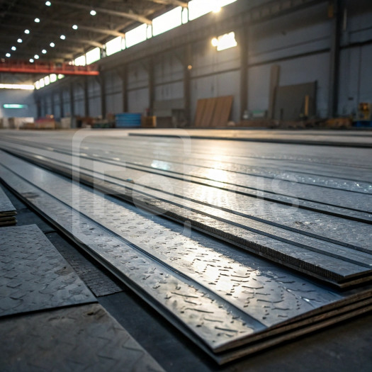 Лист рифленый чечевица нержавеющий 10 мм AISI 201 ГОСТ 8568-77 г/к